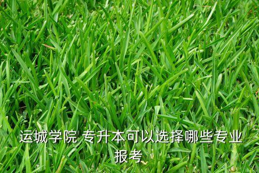  運(yùn)城學(xué)院 專升本可以選擇哪些專業(yè)報(bào)考