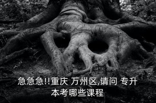 急急急!!重慶 萬州區(qū),請(qǐng)問 專升本考哪些課程