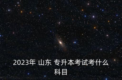 2023年 山東 專升本考試考什么科目