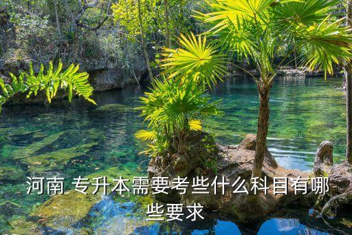  河南 專(zhuān)升本需要考些什么科目有哪些要求