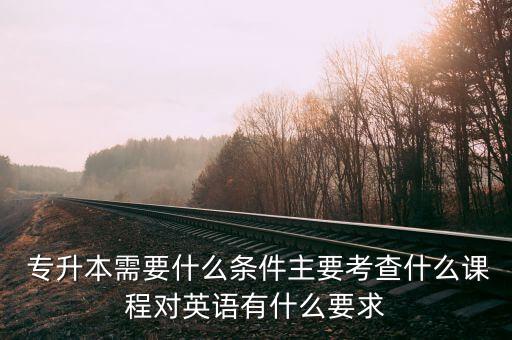  專升本需要什么條件主要考查什么課程對(duì)英語有什么要求