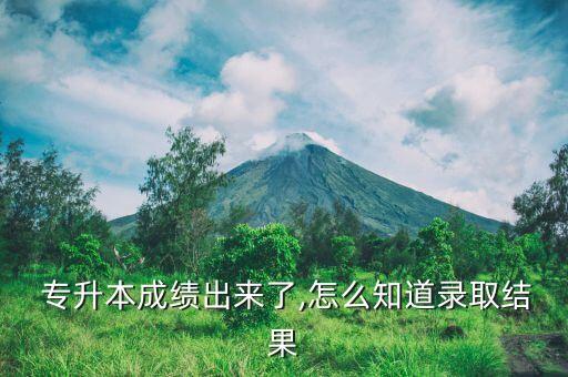  專(zhuān)升本成績(jī)出來(lái)了,怎么知道錄取結(jié)果