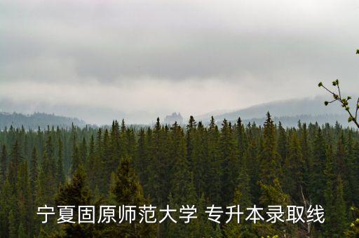  寧夏固原師范大學(xué) 專(zhuān)升本錄取線