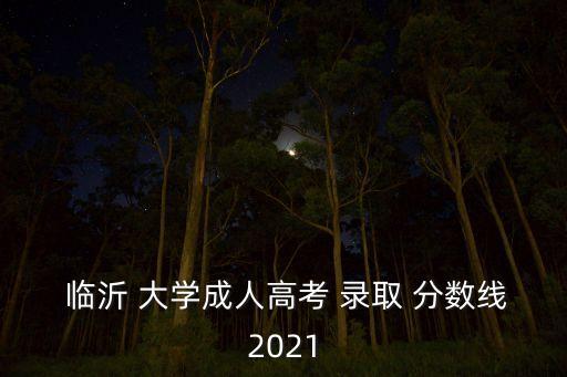  臨沂 大學(xué)成人高考 錄取 分?jǐn)?shù)線2021