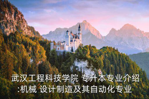  武漢工程科技學(xué)院 專(zhuān)升本專(zhuān)業(yè)介紹:機(jī)械 設(shè)計(jì)制造及其自動(dòng)化專(zhuān)業(yè)