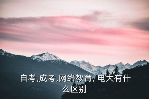  自考,成考,網(wǎng)絡教育, 電大有什么區(qū)別