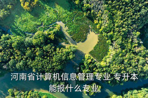  河南省計(jì)算機(jī)信息管理專(zhuān)業(yè) 專(zhuān)升本能報(bào)什么專(zhuān)業(yè)