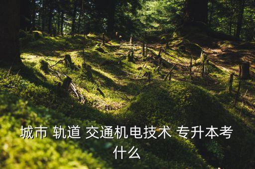 城市 軌道 交通機(jī)電技術(shù) 專升本考什么