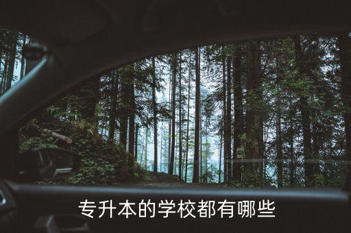  專(zhuān)升本的學(xué)校都有哪些