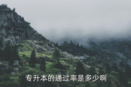  專升本的通過率是多少啊