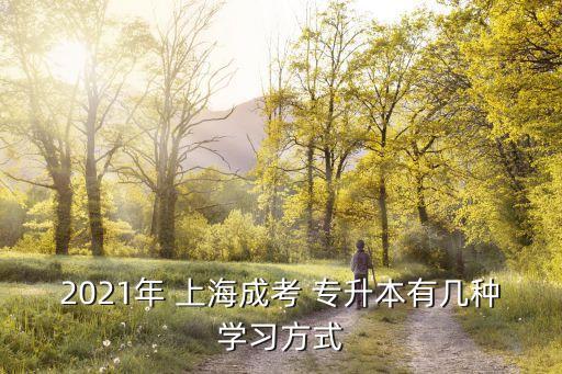 2021年 上海成考 專升本有幾種學(xué)習方式