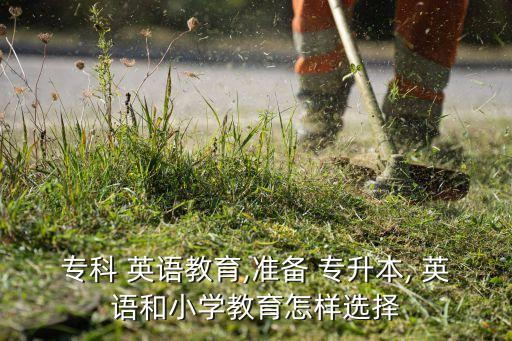 專科 英語教育,準(zhǔn)備 專升本, 英語和小學(xué)教育怎樣選擇