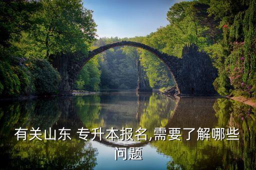 有關(guān)山東 專升本報名,需要了解哪些問題