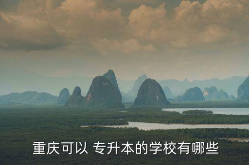  重慶可以 專升本的學(xué)校有哪些
