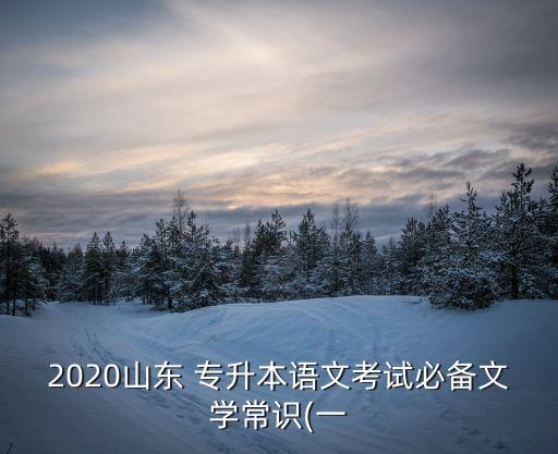 2020山東 專(zhuān)升本語(yǔ)文考試必備文學(xué)常識(shí)(一