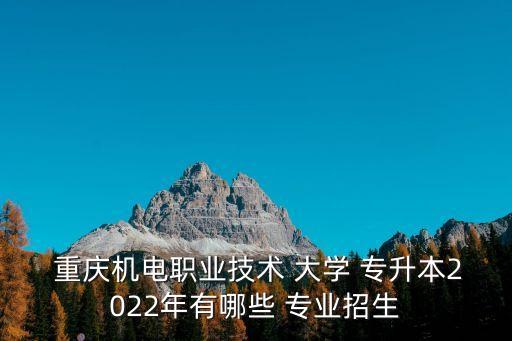 重慶有專(zhuān)升本的大學(xué)有哪些專(zhuān)業(yè)