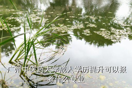  廣州中醫(yī)藥大學(xué)成人學(xué)歷提升可以報(bào)考什么專業(yè)