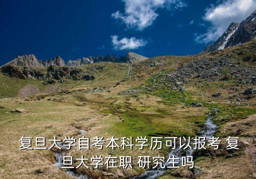 復旦大學招不招專升本的研究生