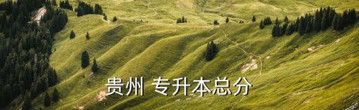 貴州 專(zhuān)升本總分