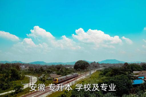 安徽 專升本 學(xué)校及專業(yè)