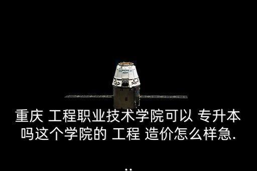 重慶 工程職業(yè)技術(shù)學(xué)院可以 專升本嗎這個學(xué)院的 工程 造價怎么樣急...