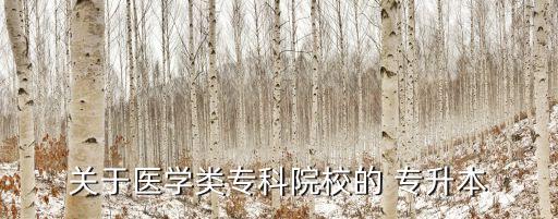 關(guān)于醫(yī)學(xué)類?？圃盒５?專升本