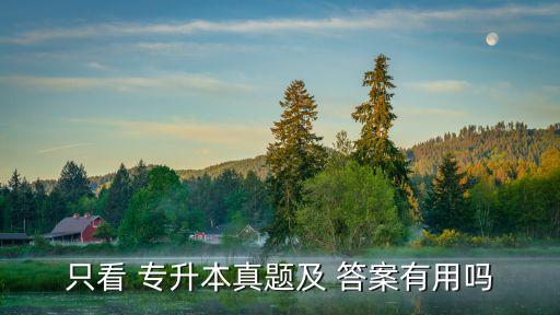 只看 專升本真題及 答案有用嗎