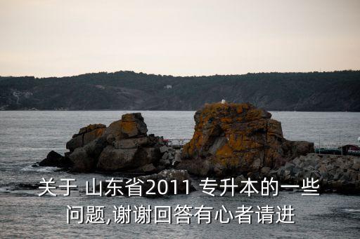 關(guān)于 山東省2011 專升本的一些問(wèn)題,謝謝回答有心者請(qǐng)進(jìn)