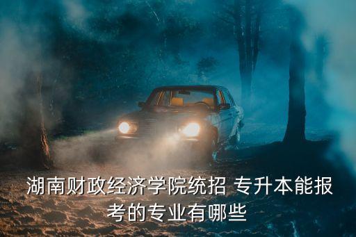  湖南財(cái)政經(jīng)濟(jì)學(xué)院統(tǒng)招 專(zhuān)升本能報(bào)考的專(zhuān)業(yè)有哪些