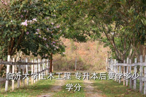 臨沂大學土木工程 專升本后要學多少 學分