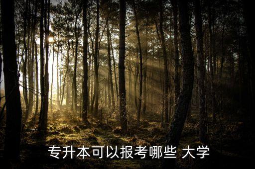  專升本可以報考哪些 大學(xué)