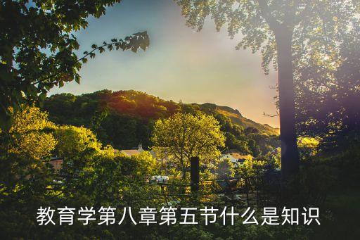 教育學第八章第五節(jié)什么是知識