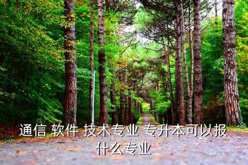 通信 軟件 技術(shù)專(zhuān)業(yè) 專(zhuān)升本可以報(bào)什么專(zhuān)業(yè)