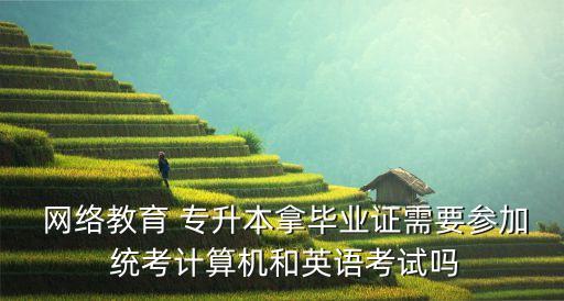  網(wǎng)絡(luò)教育 專升本拿畢業(yè)證需要參加 統(tǒng)考計算機(jī)和英語考試嗎
