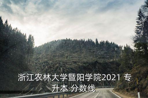  浙江農(nóng)林大學(xué)暨陽學(xué)院2021 專升本 分?jǐn)?shù)線