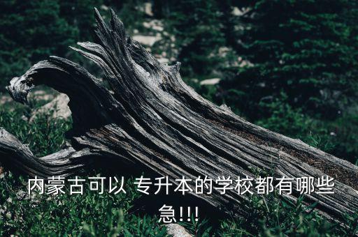  內(nèi)蒙古可以 專升本的學(xué)校都有哪些急!!!