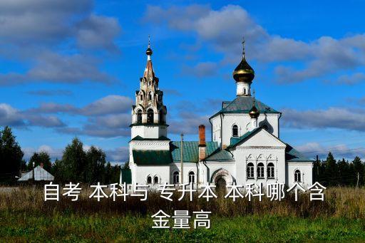  自考 本科與 專升本 本科哪個(gè)含金量高