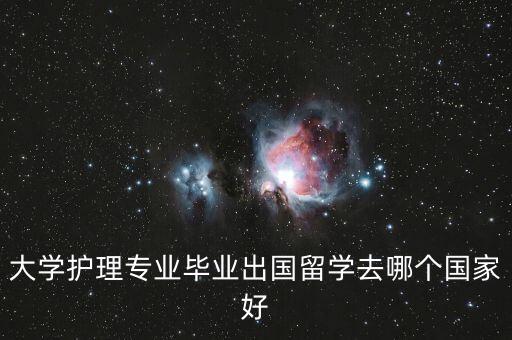大學(xué)護理專業(yè)畢業(yè)出國留學(xué)去哪個國家好