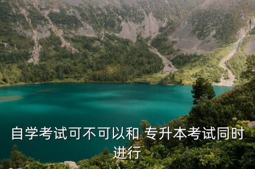 自學(xué)考試可不可以和 專升本考試同時進(jìn)行