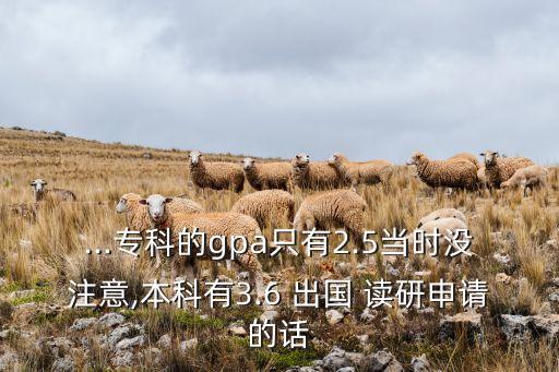 ...?？频膅pa只有2.5當(dāng)時(shí)沒(méi)注意,本科有3.6 出國(guó) 讀研申請(qǐng)的話