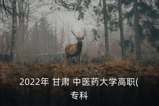 甘肅中醫(yī)專升本學(xué)校