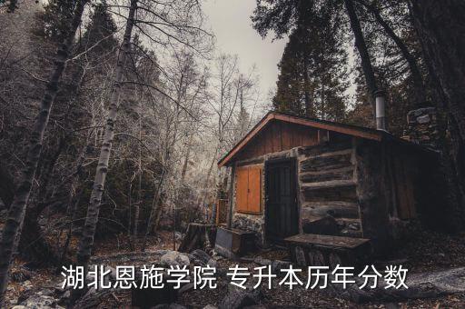  湖北恩施學院 專升本歷年分數(shù)