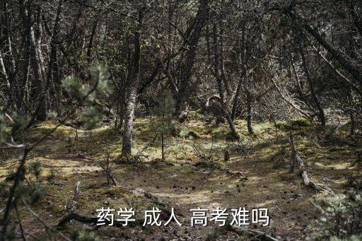  藥學 成人 高考難嗎