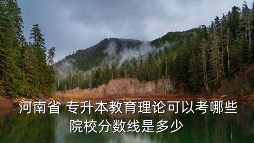  河南省 專升本教育理論可以考哪些院校分數(shù)線是多少