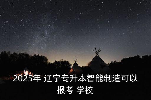 2025年 遼寧專升本智能制造可以報(bào)考 學(xué)校