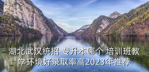 湖北武漢統(tǒng)招 專升本哪個 培訓(xùn)班教學環(huán)境好錄取率高2023年推薦