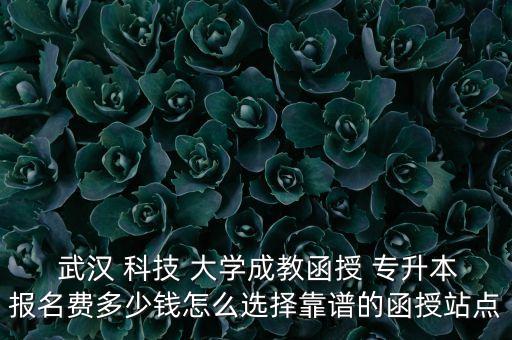  武漢 科技 大學(xué)成教函授 專升本報(bào)名費(fèi)多少錢怎么選擇靠譜的函授站點(diǎn)
