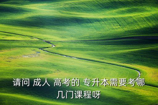 請(qǐng)問(wèn) 成人 高考的 專(zhuān)升本需要考哪幾門(mén)課程呀
