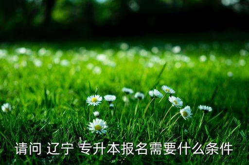 請問 遼寧 專升本報(bào)名需要什么條件