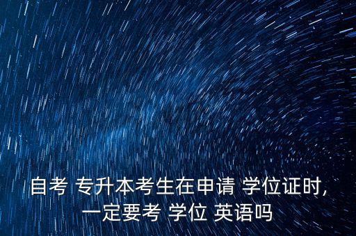 專升本學位英語